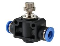 144-2663 RS PRO Tube Speed Controller, Push In 8mm Tube Inlet Port x Push In 8mm Tube Outlet Port