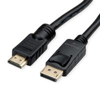 11045777-5 Roline Male DisplayPort to Male HDMI  Cable, 3840 x 2160, 10m