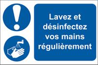 201-3310 RS PRO PVC Mandatory Hygiene Sign With French Text, 300 x 200mm