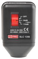 123-2229 RS PRO Sound Level Calibrator, ±0.5 dB Accuracy, 94 dB, 114 dB Output, 1 in, 1/2 in, 1/4 in Microphone