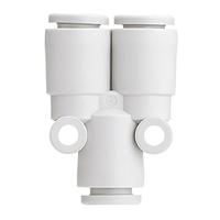 kq2u04-00a SMC KQ2 Pneumatic Y Tube-to-Tube Adapter, Push In 4 mm x Push In 4 mm x Push In 4 mm