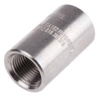 826-6996 RS PRO Stainless Steel Pipe Fitting, Straight Circular Coupler, Female Rc 3/8in x Female Rc 3/8in
