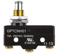gptcnh01 ZF Plunger Micro Switch, Screw Terminal, 15 A @ 250 V ac, SPDT