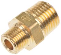 721-347 Legris LF3000 Series Straight Threaded Adaptor, R 1/4 Male to R 1/8 Male, Threaded Connection Style