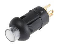 820-7521 RS PRO Illuminated Miniature Push Button Switch, Momentary, PCB, 8mm Cutout, SPST, Red LED, 30V dc