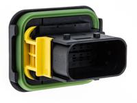 1-1564520-1 TE Connectivity, HDSCS Automotive Connector Plug Black Flange Mount 12 Way, Crimp Termination