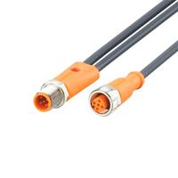 evca04 ifm electronic Male 5 way M12 to Female 5 way M12 Communication Cable, 0.3 m