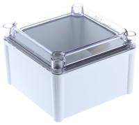 pc-1919-13-t-enclosure Fibox SOLID PC Series Grey Polycarbonate Enclosure, IP66, IP67, Transparent Lid, 188 x 188 x 130mm