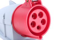 2cma193139r1000-432rs6 Amphenol Industrial, Easy & Safe IP44 Red Wall Mount 3P + N + E Right Angle Industrial Power Socket, Rated At 32A, 415 V