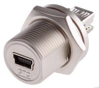 122-3027 RS PRO Straight, Panel Mount, Socket Type Mini B USB Connector