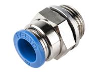 qs-g38-10 Festo QS Series Straight Threaded Adaptor, G 3/8 Male to Push In 10 mm, Threaded-to-Tube Connection Style, 186102