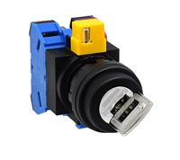 hw1k-2b10 Idec IP20, IP65 Key Switch, 1NO, 10A 12-Way Flat-Key