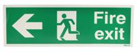 763-1923 Vinyl FIRE EXIT, Fire Exit, English, Exit Sign