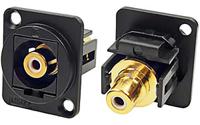 203-5603 RS PRO White Panel Mount RCA Socket, Gold over Nickel, 2A