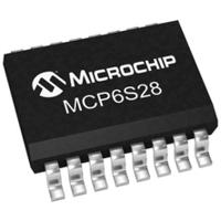 mcp6s28-isl MCP6S28-I/SL Microchip, Programmable Gain Amplifier, Rail to Rail Input/Output, 16-Pin SOIC