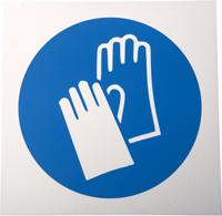 813-4596 RS PRO Plastic Mandatory Hand Protection Sign With Pictogram Only Text