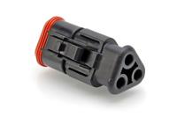 at06-3s-sr01blk Amphenol Industrial, AT Automotive Connector Plug Black Cable Mount 3 Way, Crimp Termination AT06-3S-SR01BLK