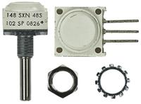 14821f0gjsx13103ka Vishay 148 10kΩ Rotary Potentiometer 2-Gang, Panel Mount (Through Hole), 14821F0GJSX13103KA