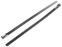 547-4434 RS PRO Cable Tie, Roller Ball, 125mm x 4.6 mm, Metallic 316 Stainless Steel, Pk-100
