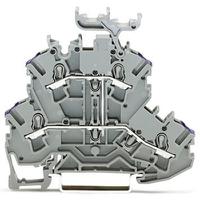 2002-2238 WAGO  TOPJOB S Series Grey, 2.5mm², 2-Level, Push In Termination, ATEX, CSA, IECEx