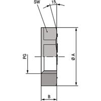 53019071 Lapp Grey Polyamide Cable Gland Locknut, PG36 Thread
