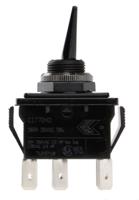 c1770hoaaf Arcolectric (Bulgin) Ltd Toggle Switch, Panel Mount, On-Off-On, DPDT, Tab Terminal