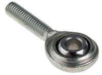 198-9077 RS PRO M6 x 1 Male Steel Rod End, 6mm Bore, 45mm Long, Metric Thread Standard, Male Connection Gender