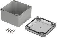 07411118-xm-111108-g-7035 Bopla Euromas X Series Light Grey Polycarbonate Enclosure, IP66, IP68, IK07, Clear Lid, 104.8 x 104.8 x 74.7mm