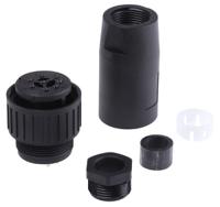 932842100-cm-06-ea-20-7-s Hirschmann, CM, Silver 8 Way Cable Mount MIL Spec Circular Connector PlugBlack, Socket Contacts,Shell Size 20, Screw