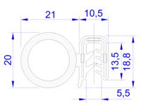 175-2559 RS PRO Black EPDM  Edging Strip, 20m