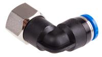 qslf-18-6-b Festo QS Series Elbow Threaded Adaptor, G 1/8 Female to Push In 6 mm, Threaded-to-Tube Connection Style, 153274