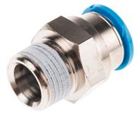 qs-38-12 Festo QS Series Straight Threaded Adaptor, R 3/8 Male to Push In 12 mm, Threaded-to-Tube Connection Style, 153009