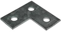 p-1036 Steel L Shape Bracket 3 Hole, 14.3mm Holes, 88.9 x 88.9mm