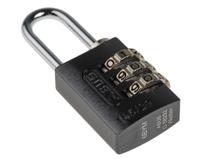 14520-titanium ABUS 145/20 Combination Weatherproof Aluminium, Steel Safety Padlock, 3mm Shackle, 20mm Body