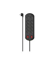 00223164 Hama 10 Gang Power Distribution Unit, 2m Cable, 16A, 250 V, Surge Protected