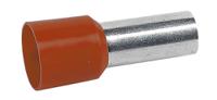 0-376-69 Legrand, Starfix Insulated Crimp Bootlace Ferrule, 12mm Pin Length, 4.9mm Pin Diameter, 10mm² Wire Size, Brown