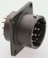 kpt02e16-26p ITT Cannon, KPT, Copper Alloy 26 Way Box Mount MIL Spec Circular Connector Receptacle, Pin Contacts,Shell Size 16,