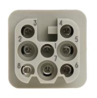 09360082732 HARTING Heavy Duty Power Connector Insert, 10A, Female, Han D Series, 8 Contacts