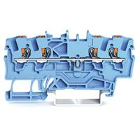 2201-1404 WAGO TOPJOB S, 2201 Series Feed Through Terminal Block, 1.5mm², Single-Level, Push-In Cage Clamp Termination,