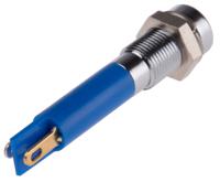 211-291 RS PRO Blue Panel Mount Indicator, 12V dc, 6mm Mounting Hole Size, Solder Tab Termination