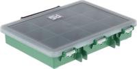 515-568 RS PRO 12 Cell Green PP Compartment Box, 32mm x 175mm x 143mm