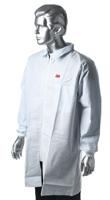 4400wl 3M White Unisex Visitor Coat, L