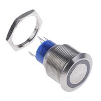 175-9331 RS PRO Illuminated Push Button Switch, Momentary, Panel Mount, 22.2mm Cutout, SPDT, Red LED, 250V ac, IP67