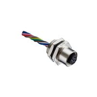 m12a-17pffc-sh8b20 Amphenol Industrial Female 17 way M12 to Unterminated Free End Sensor Actuator Cable, 200 mm
