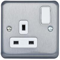 k2958brc MK Electric Albay Plus 1 Gang Plug Socket, 13A, Type G - British