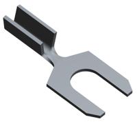 60234-2 TE Connectivity 60234 Uninsulated Crimp Spade Connector, 0.1mm² to 0.3mm², 26AWG to 22AWG, M3 (#5) Stud Size