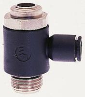 7010-04-10 Legris 7010 Series Threaded Flow Regulator, G 1/8 Male Inlet Port x 4mm Tube Outlet Port