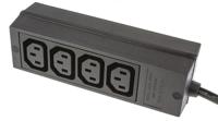 47480300 Schurter IEC C13 4 Gang Power Distribution Unit, 2m Cable, 10A, 250 V ac