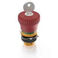 1302437010300 RAFI RAFIX 22 QR Series Latching Emergency Stop Push Button, PCB, 22.3mm Cutout, IP65