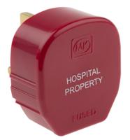 655-d8-red MK Electric UK Mains Plug, 13A Red, Cable Mount PVC, Urea Formaldehyde Screw